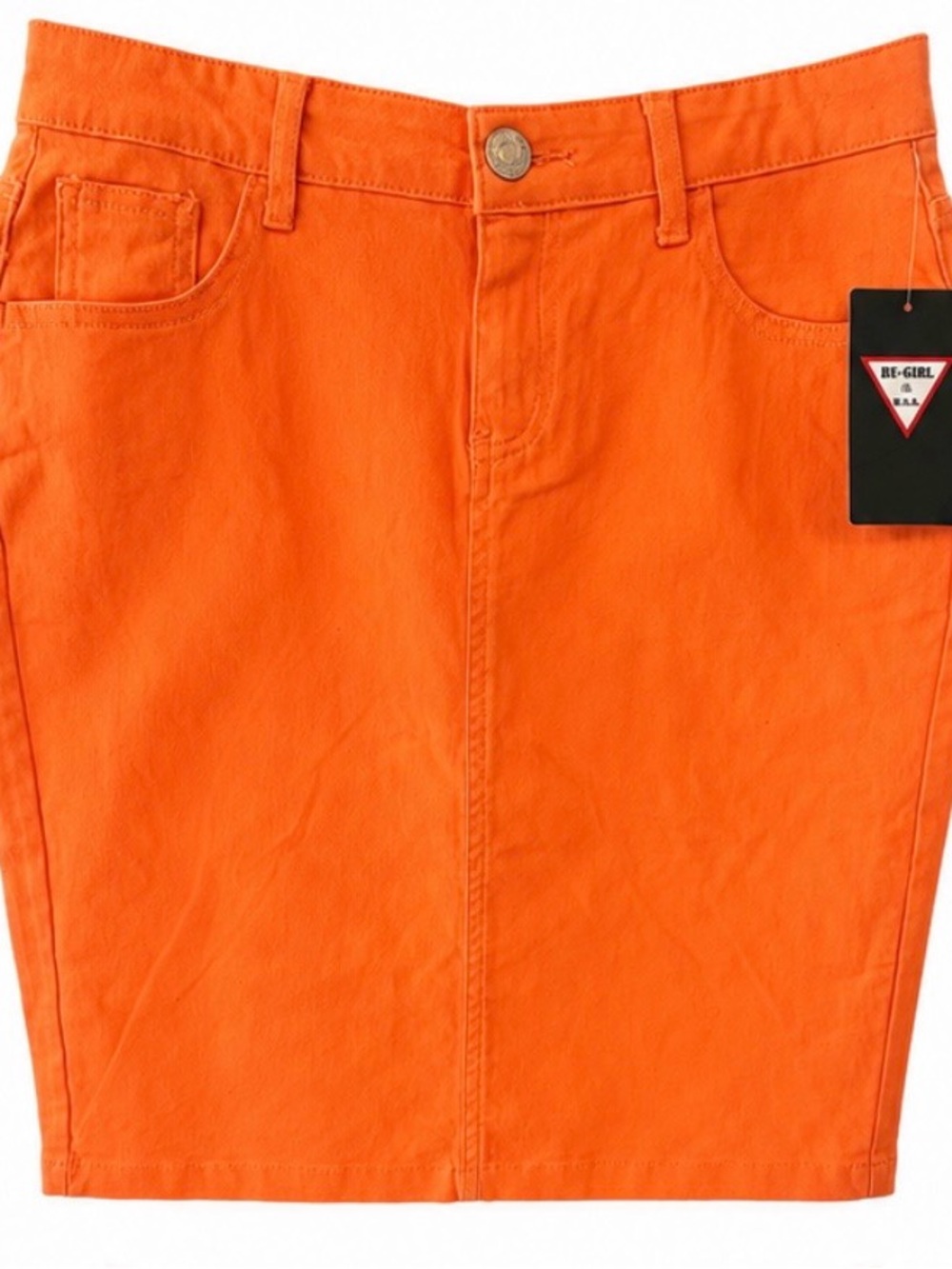 BeGirl Orange Pencil Skirt